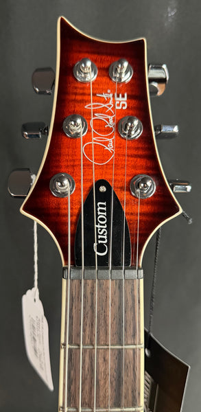 PRS SE Custom 24 Semi-Hollow Piezo Electric Guitar Orange Tiger Smokeburst