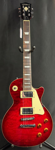 Dillion LP-Style Electric Guitar Quilted Red Burst Finish w/ Hardshell Case