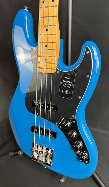 Fender Player II Modified Active Jazz Bass 4-String Bass Guitar Electric Blue w/ Gig Bag