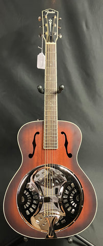 Fender PR-180E Paramount Round Neck Resonator Guitar Aged Cognac w/ Fishman Nashville