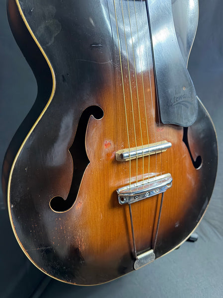 Vintage 1940's SS Stewart Model 6997 Archtop Acoustic Guitar Tobacco Sunburst