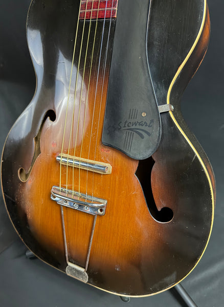 Vintage 1940's SS Stewart Model 6997 Archtop Acoustic Guitar Tobacco Sunburst