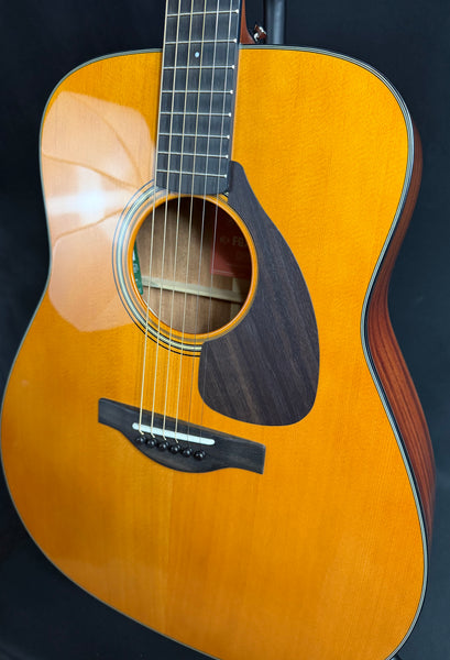 Yamaha FG5 GL Red Label Dreadnought Acoustic Guitar Gloss Vintage Natural w/ OHSC (67A)
