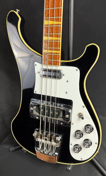 Vintage 1972 Rickenbacker 4001 4-String Bass Guitar Jetglo Finish w/ OHSC