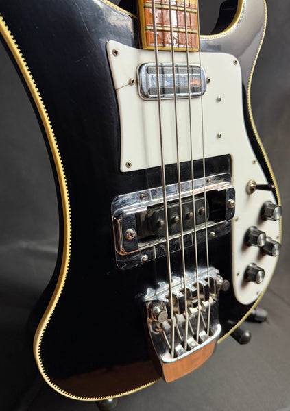 Vintage 1972 Rickenbacker 4001 4-String Bass Guitar Jetglo Finish w/ OHSC