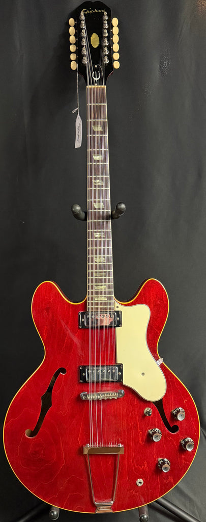 Vintage 1967 Epiphone E360TD-12 Riviera 12-String Semi-Hollow Electric Guitar Cherry Red w/ OHSC