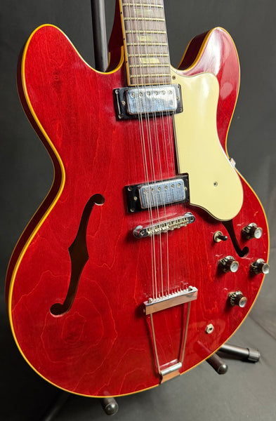 Vintage 1967 Epiphone E360TD-12 Riviera 12-String Semi-Hollow Electric Guitar Cherry Red w/ OHSC
