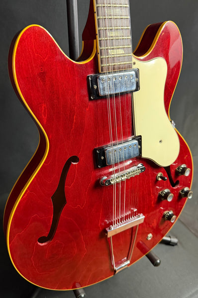 Vintage 1967 Epiphone E360TD-12 Riviera 12-String Semi-Hollow Electric Guitar Cherry Red w/ OHSC