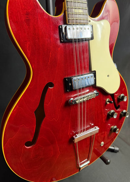 Vintage 1967 Epiphone E360TD-12 Riviera 12-String Semi-Hollow Electric Guitar Cherry Red w/ OHSC