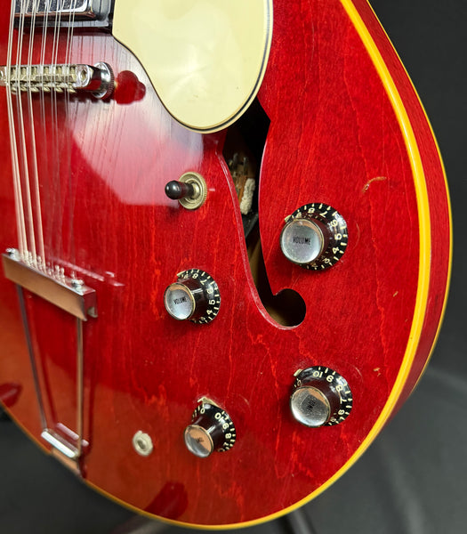 Vintage 1967 Epiphone E360TD-12 Riviera 12-String Semi-Hollow Electric Guitar Cherry Red w/ OHSC