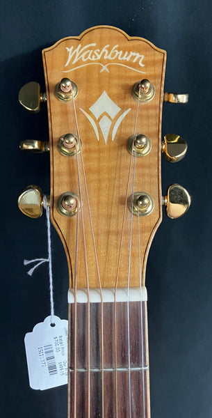 Washburn WJ45SCE Flamed Maple Jumbo Cutaway Acoustic-Electric Guitar Natural w/ Case