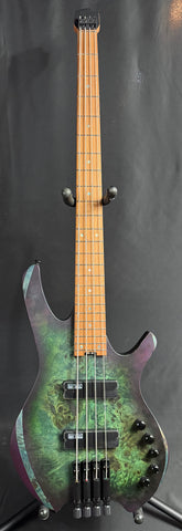 Cort Space 4 Headless 4-String Bass Guitar Star Dust Green w/ Gig Bag