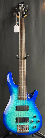 Schecter C-5 Plus 5-String Bass Guitar Quilted Ocean Blue Burst