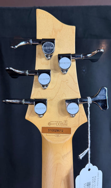 Schecter C-5 Plus 5-String Bass Guitar Quilted Ocean Blue Burst