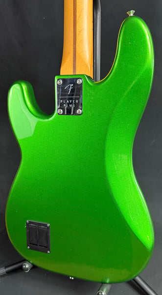 Fender Player Plus Active Precision Bass 4-String Bass Guitar Cosmic Jade Finish w/ Gig Bag (822)