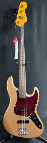 Fender American Professional Classic Jazz Bass 4-String Bass Guitar Faded Firemist Gold w/ Gig Bag