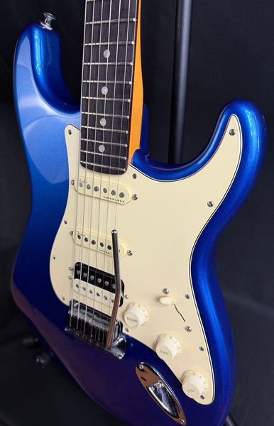 Fender American Ultra Stratocaster HSS Electric Guitar Cobra Blue w/ OHSC
