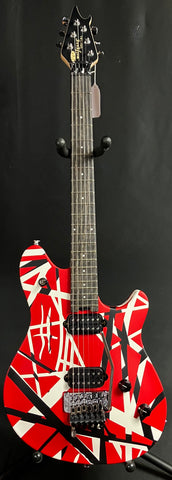 EVH Wolfgang Special Striped Electric Guitar red w/ Black and White Stripes w/ Gig Bag (89M)