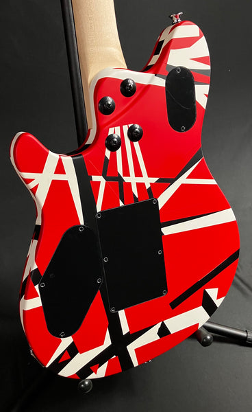 EVH Wolfgang Special Striped Electric Guitar red w/ Black and White Stripes w/ Gig Bag (89M)