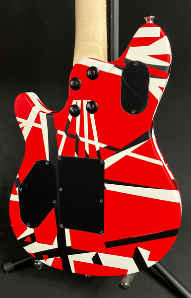 EVH Wolfgang Special Striped Electric Guitar red w/ Black and White Stripes w/ Gig Bag (89M)