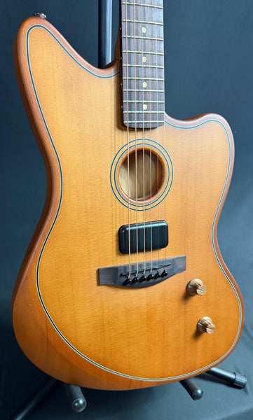 Fender Acoustasonic Standard Jazzmaster Acoustic-Electric Guitar Aged Natural Finish (229)