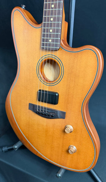 Fender Acoustasonic Standard Jazzmaster Acoustic-Electric Guitar Aged Natural Finish (229)