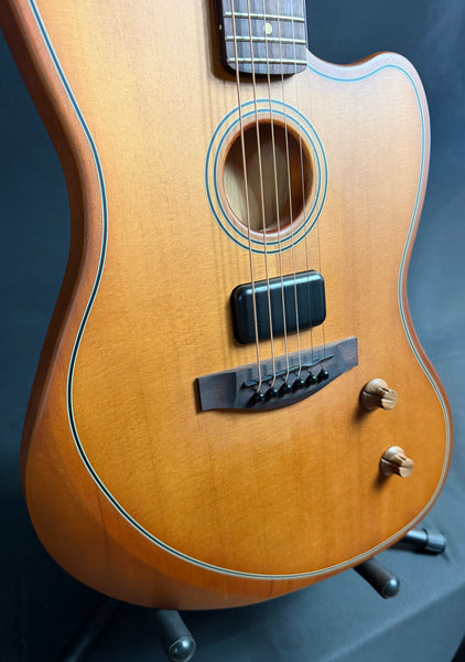 Fender Acoustasonic Standard Jazzmaster Acoustic-Electric Guitar Aged Natural Finish (229)