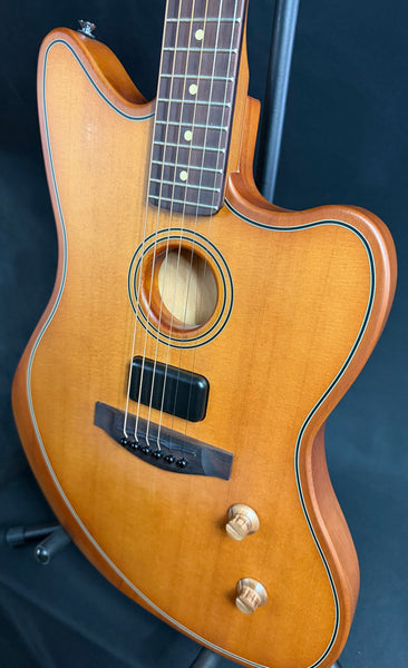 Fender Acoustasonic Standard Jazzmaster Acoustic-Electric Guitar Aged Natural Finish (229)