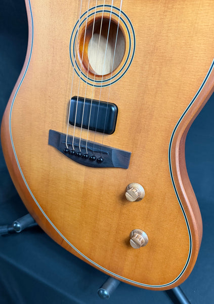 Fender Acoustasonic Standard Jazzmaster Acoustic-Electric Guitar Aged Natural Finish (229)