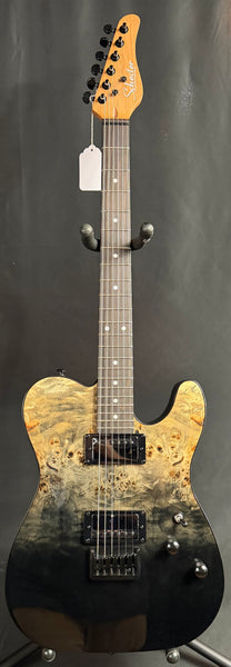 Schecter PT Standard Electric Guitar Black Fade Burst Burl Finish