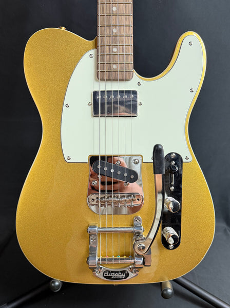 Squier Classic Vibe Custom Telecaster SH Electric Guitar Aztec Gold w/ Bigsby