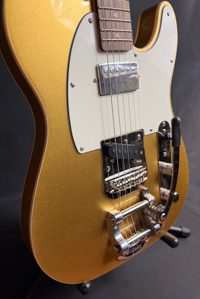Squier Classic Vibe Custom Telecaster SH Electric Guitar Aztec Gold w/ Bigsby