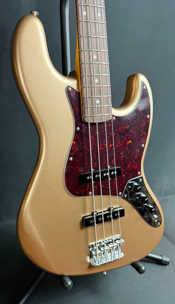 Fender American Professional Classic Jazz Bass 4-String Bass Guitar Faded Firemist Gold w/ Gig Bag