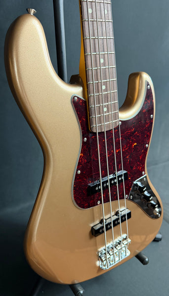 Fender American Professional Classic Jazz Bass 4-String Bass Guitar Faded Firemist Gold w/ Gig Bag