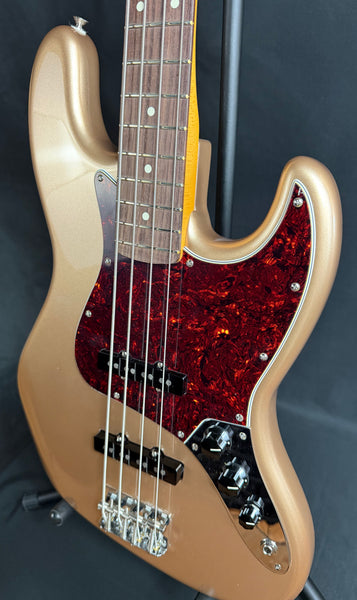 Fender American Professional Classic Jazz Bass 4-String Bass Guitar Faded Firemist Gold w/ Gig Bag