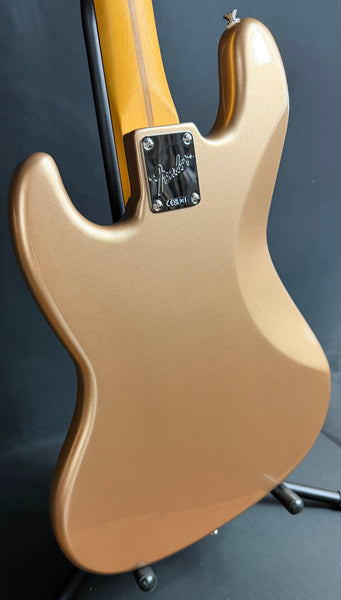 Fender American Professional Classic Jazz Bass 4-String Bass Guitar Faded Firemist Gold w/ Gig Bag