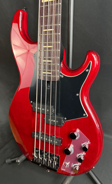 Yamaha BB735A Broad Bass 5-String Bass Guitar Fired Red Finish w/ Gig Bag (381)