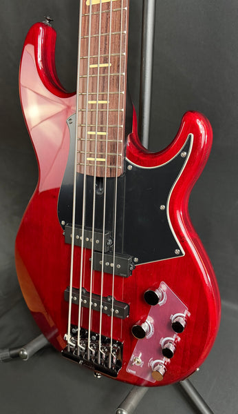 Yamaha BB735A Broad Bass 5-String Bass Guitar Fired Red Finish w/ Gig Bag (188)
