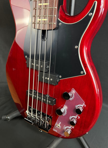 Yamaha BB735A Broad Bass 5-String Bass Guitar Fired Red Finish w/ Gig Bag (188)