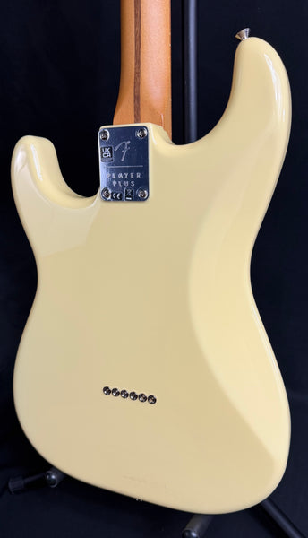 Fender Player Plus Stratocaster HSS HT Hardtail Electric Guitar Vintage White w/ Gig Bag