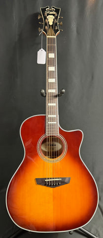 D'Angelico Premier Gramercy Grand Auditorium Cutaway Acoustic-Electric Guitar Iced Tea Burst (470)