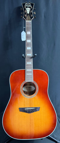 D'Angelico Premier Lexington Dreadnought Acoustic-Electric Guitar Iced Tea Burst (063)