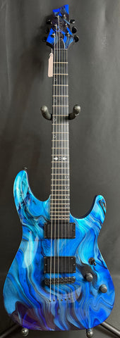 Schecter C-1 Hydro-Dip Electric Guitar Midnight Tide Finish