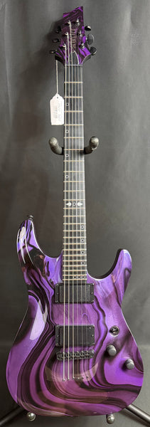 Schecter C-1 Hydro-Dip Electric Guitar Purple Obsidian Finish (597)