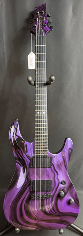Schecter C-1 Hydro-Dip Electric Guitar Purple Obsidian Finish (605)