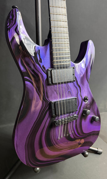 Schecter C-1 Hydro-Dip Electric Guitar Purple Obsidian Finish (597)