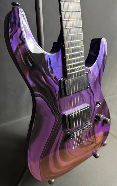 Schecter C-1 Hydro-Dip Electric Guitar Purple Obsidian Finish (597)