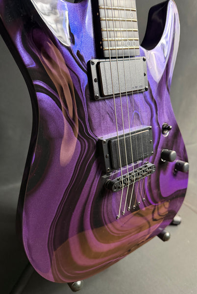 Schecter C-1 Hydro-Dip Electric Guitar Purple Obsidian Finish (597)