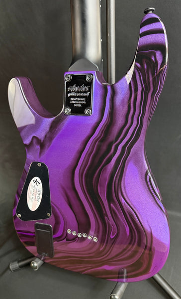 Schecter C-1 Hydro-Dip Electric Guitar Purple Obsidian Finish (597)