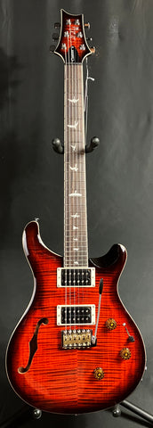 PRS SE Custom 24 Semi-Hollow Piezo Electric Guitar Orange Tiger Smokeburst